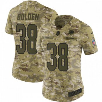 Women's Miami Dolphins #38 Brandon Bolden Nike Limited 2018 Salute to Service Camo Jersey