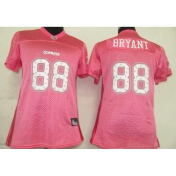Dallas Cowboys #88 Dez Bryant Pink Star Struck Fashion Womens Jersey