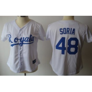 Kansas City Royals #48 Soria White Womens Jersey