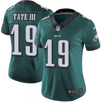 Nike Eagles #19 Golden Tate III Midnight Green Team Color Women's Stitched NFL Vapor Untouchable Limited Jersey