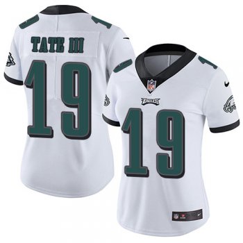Nike Eagles #19 Golden Tate III White Women's Stitched NFL Vapor Untouchable Limited Jersey