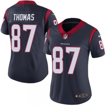 Nike Texans #87 Demaryius Thomas Navy Blue Team Color Women's Stitched NFL Vapor Untouchable Limited Jersey