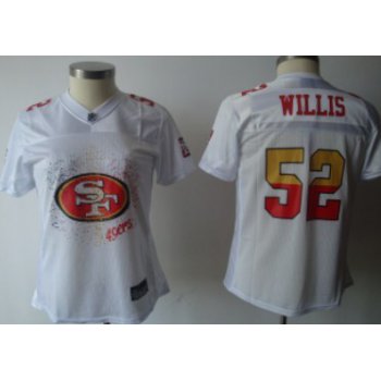 San Francisco 49ers #52 Patrick Willis White Fem Fan Womens Jersey