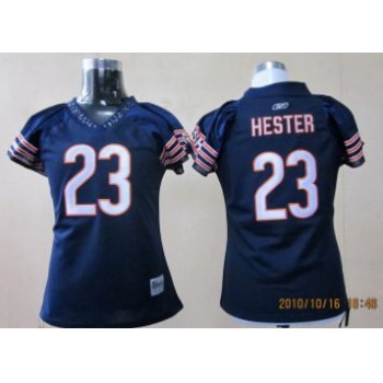 Chicago Bears #23 Hester Womens Blue Field Flirt Fashion Jersey