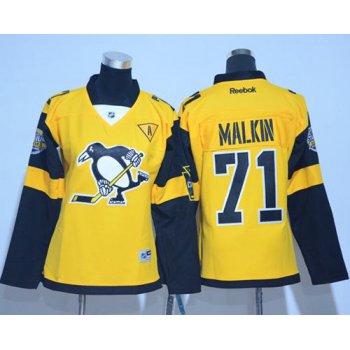 Penguins #71 Evgeni Malkin Gold 2017 Stadium Series Women's Stitched NHL Jersey