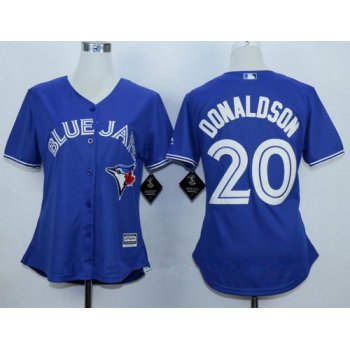 Women's Toronto Blue Jays #20 Josh Donaldson Royal Blue Stitched MLB Majestic Cool Base Jersey