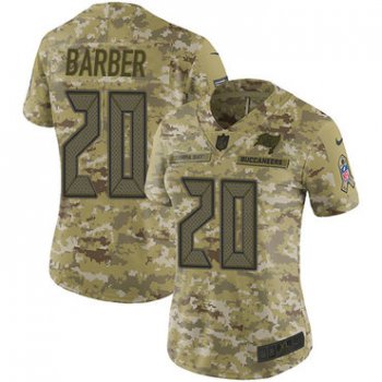 Nike Buccaneers #20 Ronde Barber Camo Women's Stitched NFL Limited 2018 Salute to Service Jersey
