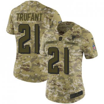 Nike Falcons #21 Desmond Trufant Camo Women's Stitched NFL Limited 2018 Salute to Service Jersey