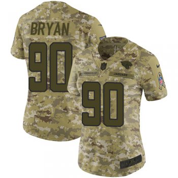 Nike Jaguars #90 Taven Bryan Camo Women's Stitched NFL Limited 2018 Salute to Service Jersey