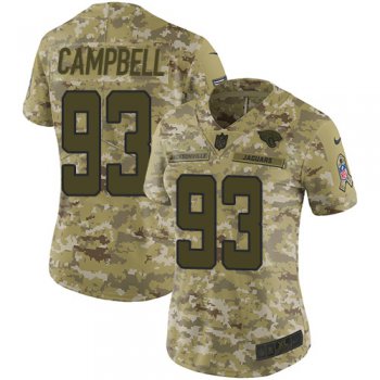 Nike Jaguars #93 Calais Campbell Camo Women's Stitched NFL Limited 2018 Salute to Service Jersey