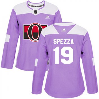 Adidas Senators #19 Jason Spezza Purple Authentic Fights Cancer Women's Stitched NHL Jersey