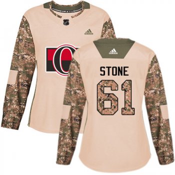 Adidas Senators #61 Mark Stone Camo Authentic 2017 Veterans Day Women's Stitched NHL Jersey
