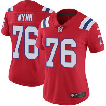 Nike Patriots #76 Isaiah Wynn Red Alternate Women's Stitched NFL Vapor Untouchable Limited Jersey