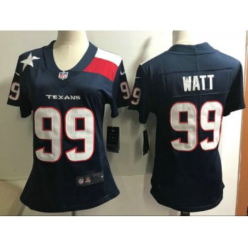 Women's Nike Houston Texans #99 J.J. Watt Navy Blue Stitched NFL 2018 Vapor Untouchable Limited Jersey