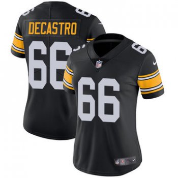 Nike Pittsburgh Steelers #66 David DeCastro Black Alternate Women's Stitched NFL Vapor Untouchable Limited Jersey