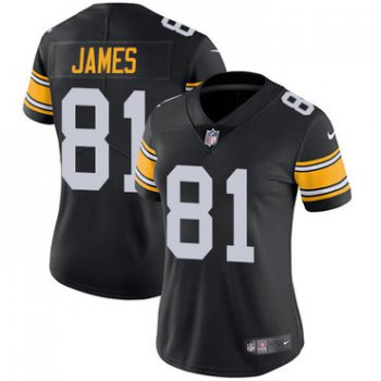Nike Pittsburgh Steelers #81 Jesse James Black Alternate Women's Stitched NFL Vapor Untouchable Limited Jersey