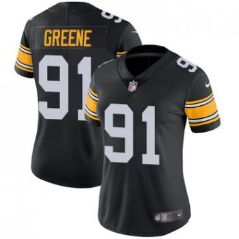 Nike Pittsburgh Steelers #91 Kevin Greene Black Alternate Women's Stitched NFL Vapor Untouchable Limited Jersey