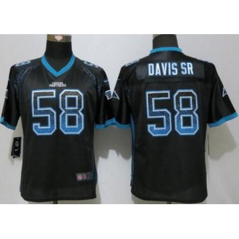 Women's Carolina Panthers #58 Thomas Davis Sr Black Drift Fashion NFL Nike Jersey