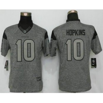 Women's Houston Texans #10 DeAndre Hopkins Nike Gray Gridiron NFL Gray Limited Jersey