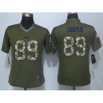 Women's Oakland Raiders #89 Amari Cooper Green Salute to Service NFL Nike Limited Jersey
