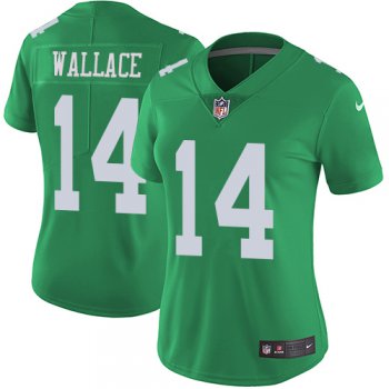 Nike Eagles #14 Mike Wallace Green Women's Stitched NFL Limited Rush Jersey