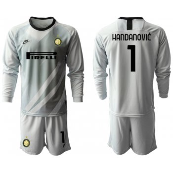 2020-21 Inter Milan gray goalkeeper 1# HANDANOVIC long sleeve soccer jerseys