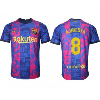Men 2021-2022 Club Barcelona blue training suit aaa version 8 Soccer Jersey