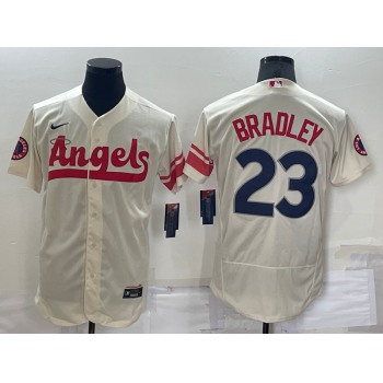 Men's Los Angeles Angels #23 Archie Bradley Cream 2022 City Connect Flex Base Stitched Jersey