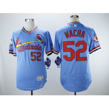 Men's St.Louis Cardinals #52 Michael Wacha Light Blue Cooperstown Collection Flexbase Stitched MLB Jersey