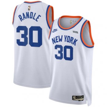 New Yok Knicks #30 Julius Randle White 2021-2022 City Edition Stitched Jersey