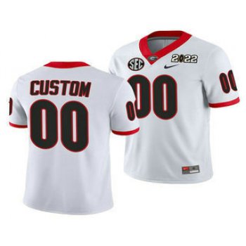 Men's Georgia Bulldogs ACTIVE PLAYER Custom 2022 Patch White College Football Stitched Jersey