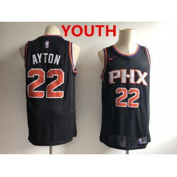 Youth Phoenix Suns #22 Deandre Ayton Black Nike Swingman Stitched NBA Jersey
