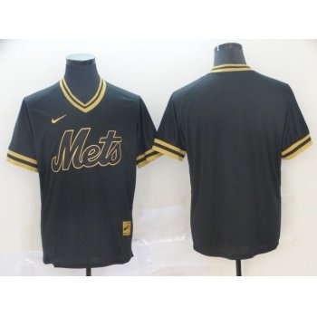 Men New York Mets Blank Black gold Game Nike 2022 MLB Jersey