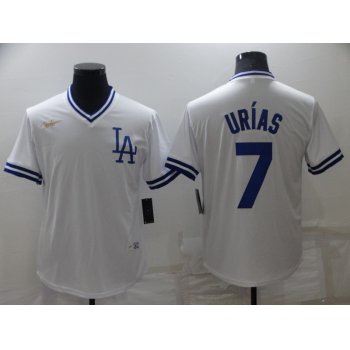 Men's Los Angeles Dodgers #7 Julio Urias White Stitched Baseball Jersey