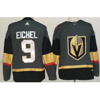 Adidas Vegas Golden Knights #9 Jack Eichel Grey Home Authentic Stitched NHL Jersey