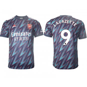 Men 2021-2022 Club Arsenal Second away aaa version blue 9 Soccer Jersey