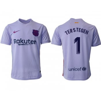 Men 2021-2022 Club Barcelona away aaa version purple 1 Soccer Jersey
