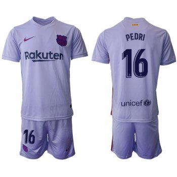 Men 2021-2022 Club Barcelona away purple 16 Soccer Jersey