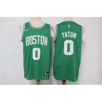 Men's Boston Celtics Jayson Tatum Green 75th Anniversary Diamond 2021 Stitched Jersey