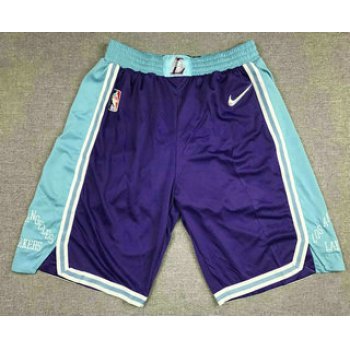 Men's Los Angeles Lakers Purple Nike Diamond 2022 City Edition Swingman Stitched Shorts
