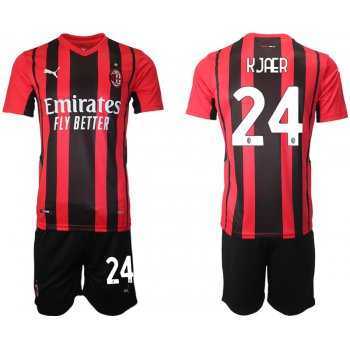 Men 2021-2022 Club AC Milan home red 24 Soccer Jersey
