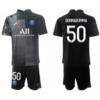 Men 2021-2022 Club Paris St German black goalkeeper 50 Soccer Jersey