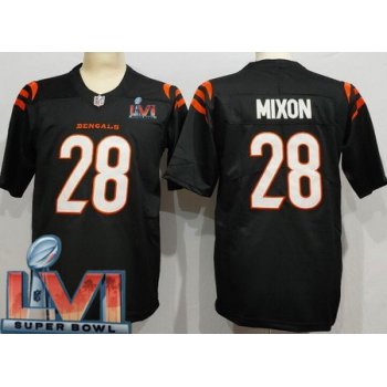 Men's Cincinnati Bengals #28 Joe Mixon Limited Black 2022 Super Bowl LVI Bound Vapor Jersey