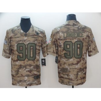 Men's Dallas Cowboys #90 Demarcus Lawrence Nike Camo Salute to Service Stitched NFL Limited Jersey