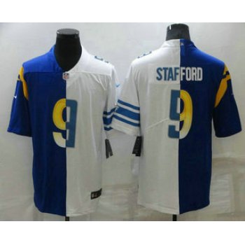 Men's Los Angeles Rams #9 Matthew Stafford Blue White Two Tone 2021 Vapor Untouchable Stitched Nike Limited Jersey