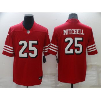Men's San Francisco 49ers #25 Eli Mitchell New Red 2021 Color Rush Vapor Untouchable Limited Jersey