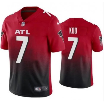 Men's Atlanta Falcons #7 Younghoe Koo Red Black Vapor Untouchable Limited Stitched Jersey