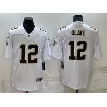 Men's New Orleans Saints #12 Chris Olave White 2022 Vapor Untouchable Stitched NFL Nike Limited Jersey