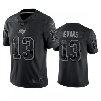 Men's Tampa Bay Buccaneers #13 Mike Evans Black Reflective Limited Stitched Jersey
