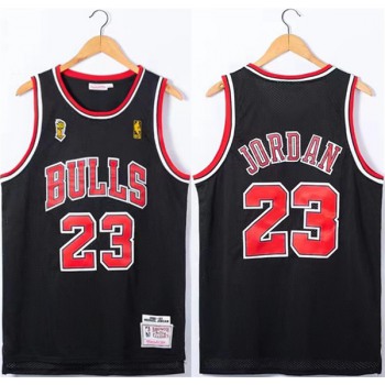 Men's Chicago Bulls #23 Michael Jordan Red 1996-97 Throwback Champions Stitched Jersey